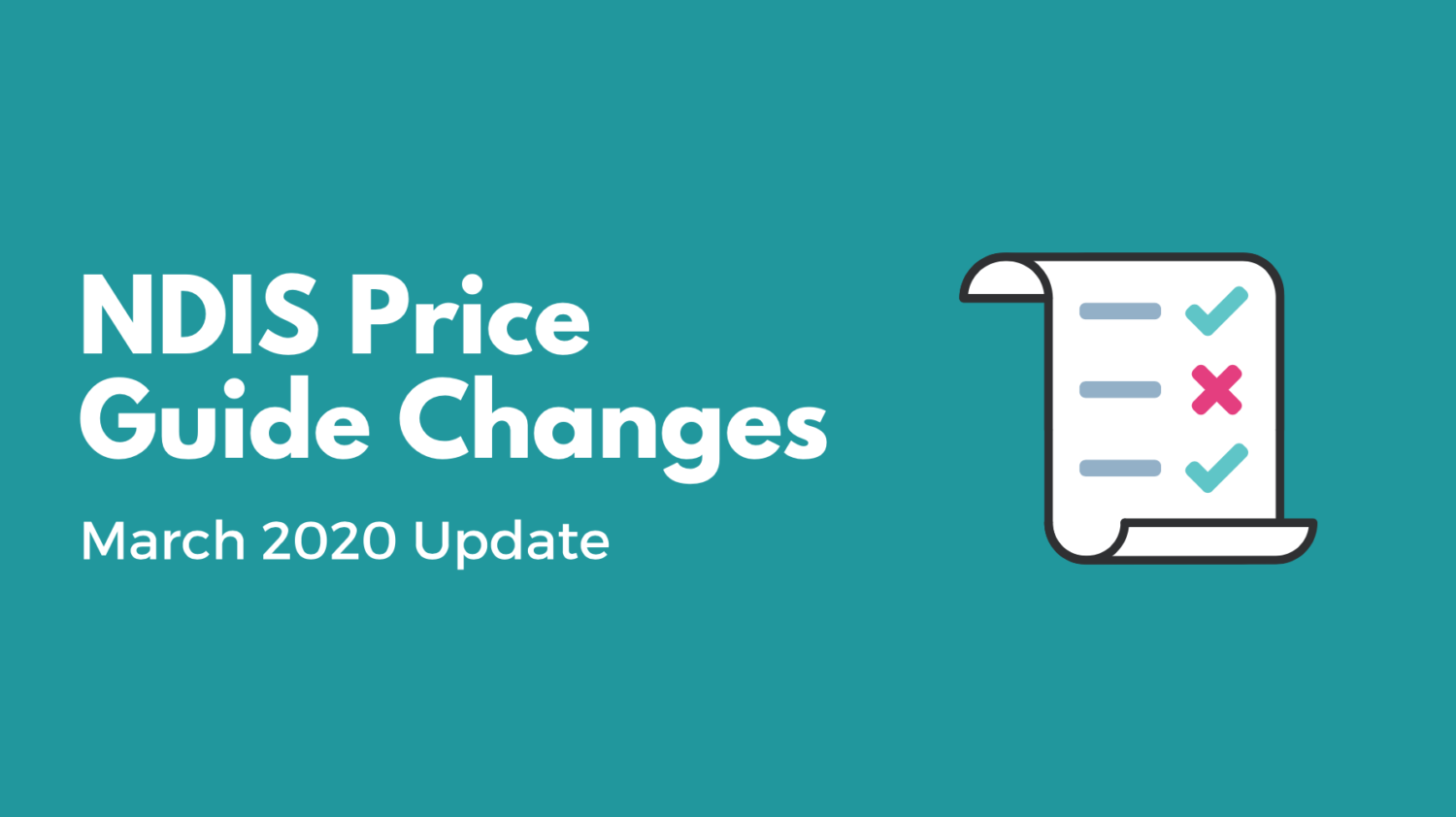 NDIS price guide changes* Optimal Therapy not making any changes